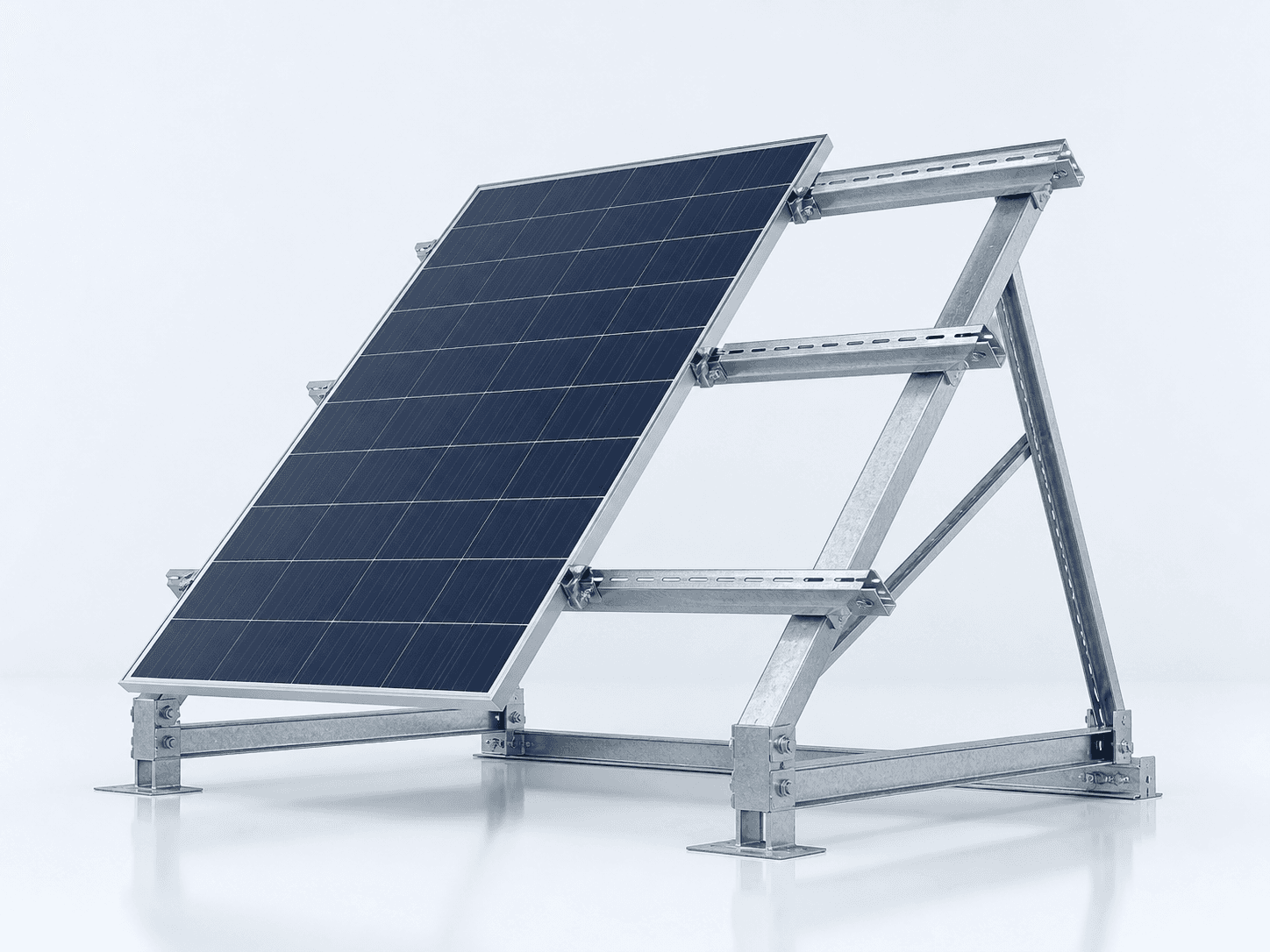 Galvanized solar mounting structure assembly